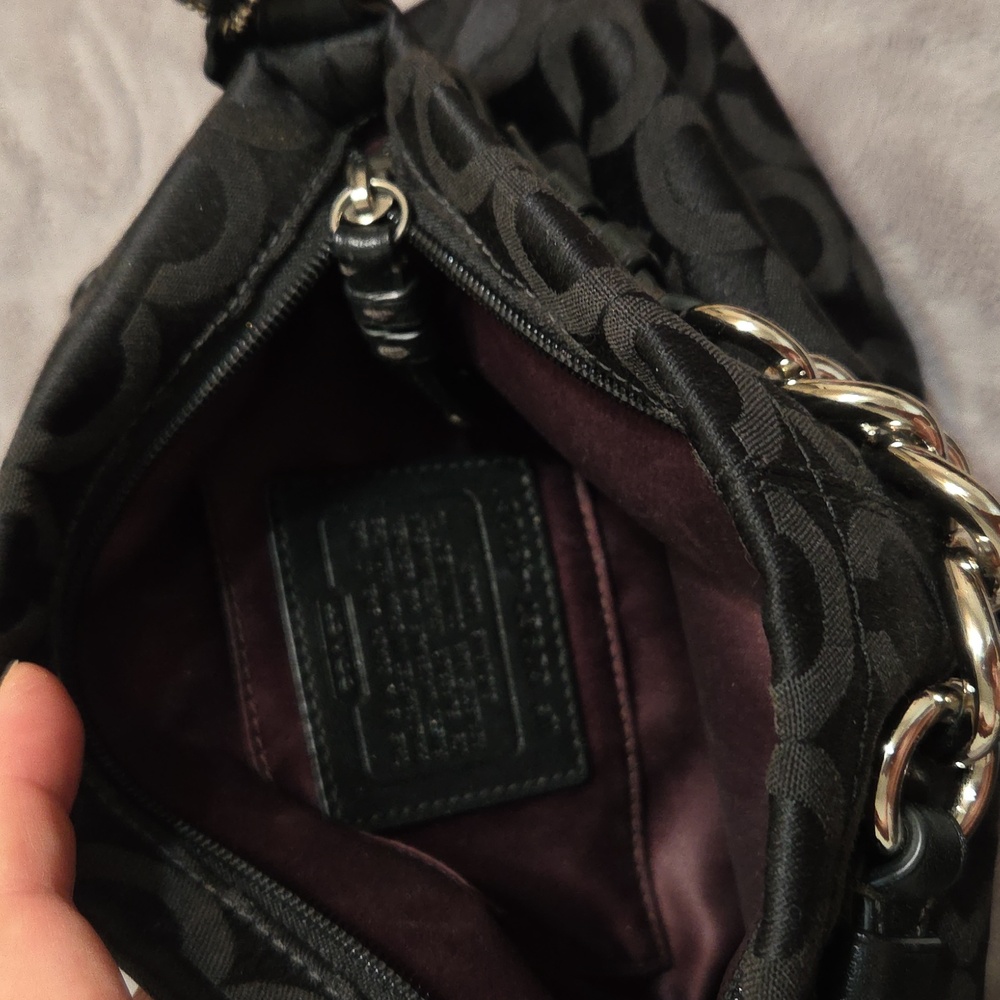 Y2K Style! Coach Black Shoulder Bag Small - Picture 6 of 8